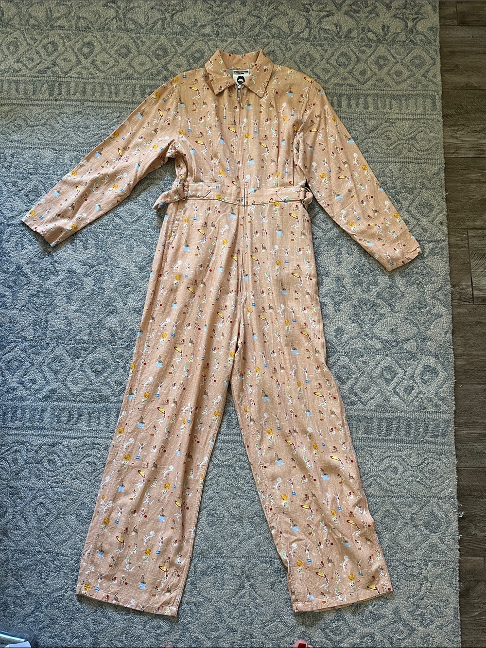 Verameat Peach Over the Moon Jumpsuit romper